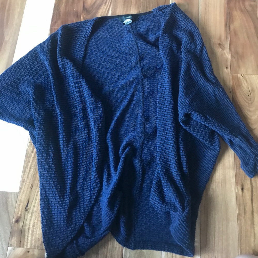 Navy cardigan